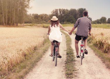 amore coppia bici natura anima, gemella, giusto