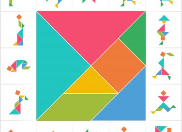 giochi estivi bambini, tangram gioco