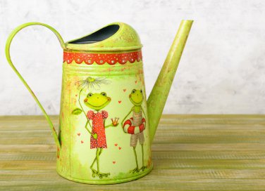 annaffiatoio decoupage, lavoretti fai da te decoupage