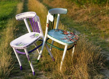 come decorare sedia legno decoupage, decoupage legno