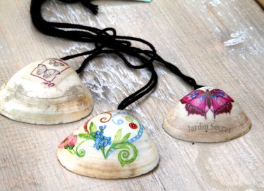 idee creative conchiglie, decoupage conchiglie, gioielli conchiglie