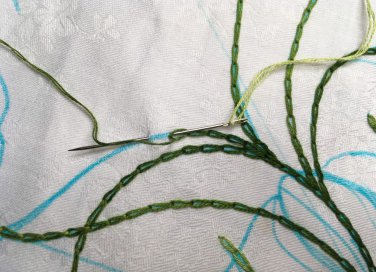 punto catenella ricamo