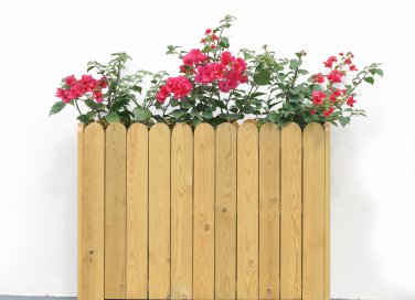 come costruire fioriera in legno, fioriera fai da te 