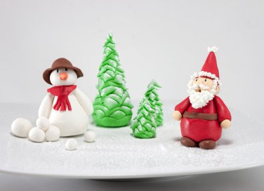 albero di natale pasta di zucchero, albero pasta di zucchero