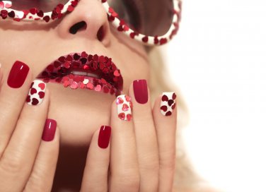san valentino, nail art, unghie