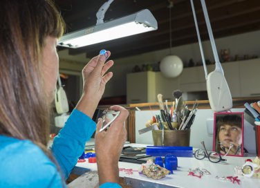 Barbara Uderzo in laboratorio