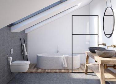 arredamento, bagno, stile