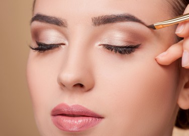 sopracciglia, trucco, ala di gabbiano