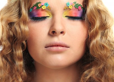 trucco, estate, fiori