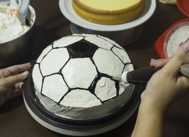 torte a tema calcio, torte decorate calcio, torta calcio
