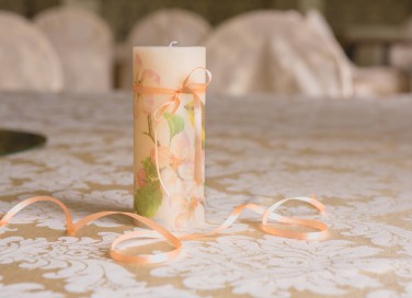 decorare candele, candele decoupage