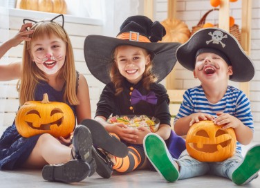 festa, halloween, bambini