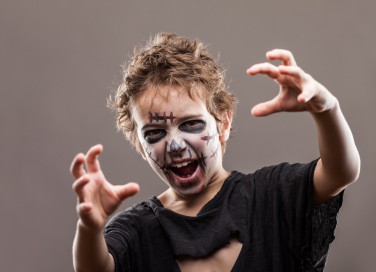 zombie, trucco, bambino