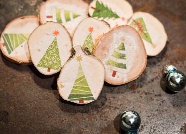 decoupage natale, idee natale decoupage, decorazioni natale decoupage
