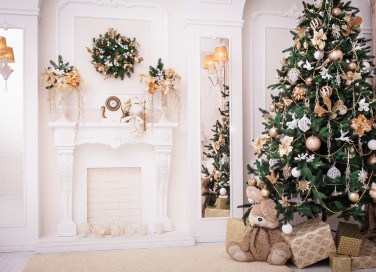 fiori albero di natale fai da te, fiori fai da te, albero di natale fai da te