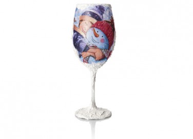 bicchieri decorati natale, bicchieri natale fai da te, bicchieri natale decoupage, decoupage su vetro
