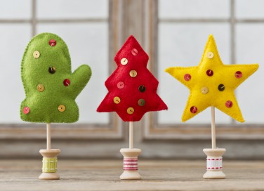 addobbi natalizi fai da te feltro, decorazioni natalizie feltro, idee feltro natale