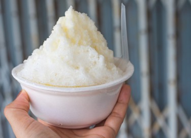 sorbetto di neve, sorbetto con neve, gelato neve, granita neve