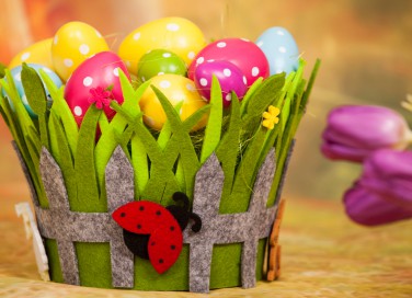 cestino pasquale fai da te, lavoretti pasqua