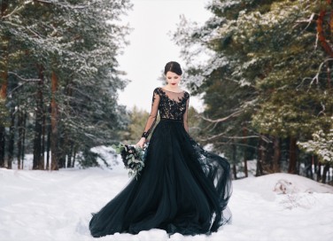 sposarsi, abito da sposa, blu o nero