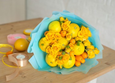 bouquet sposa frutta, bouquet matrimonio frutta, fiori sposa frutta