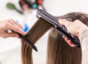 piastra per capelli, vapore, stirare la chioma