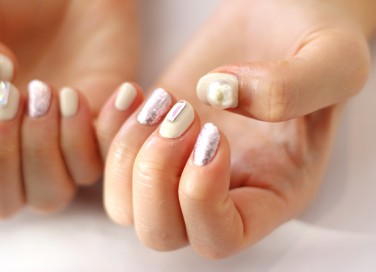 nail art, bianco, decorazione unghie