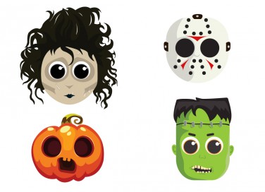 maschere halloween da stampare, maschere halloween