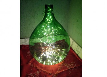 damigiana vetro decoupage natale, damigiana decoupage natale,damigiana decoupage, decoupage natale