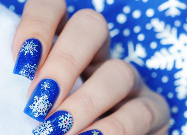 nail art, fiocchi di neve, decorazione unghie