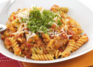 pasta, lenticchie, primo