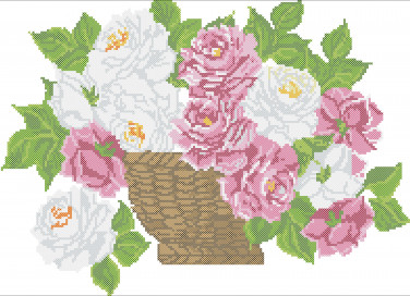 schemi punto croce fiori, punto croce fiori