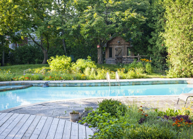 arredamento, giardino, piscina