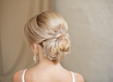 chignon, pettinature, sposa