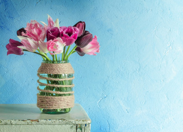 decorare vasi fiori, fai da te, metodi di decorazione