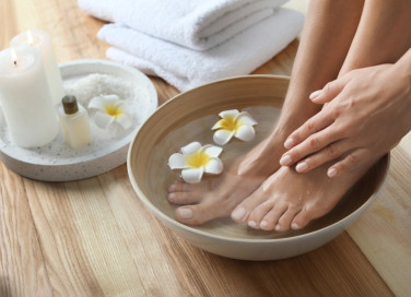 pediluvio, piedi, idratazione