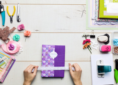 decorare copertina album decoupage, come decorare copertina album, copertina album fai da te 