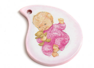 fiocco nascita esterno fai da te, fiocco nascita fai da te, fiocco nascita decoupage 