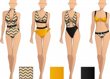 come trasformare costume intero in due pezzi, modificare costume da bagno