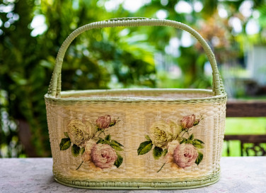 cestini vimini decorati fai da te, cestini vimini fai da te, cestini vimini decoupage
