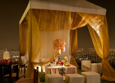 festa, terrazza, arredamento