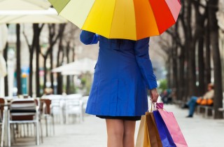 Sfilando sotto la pioggia!