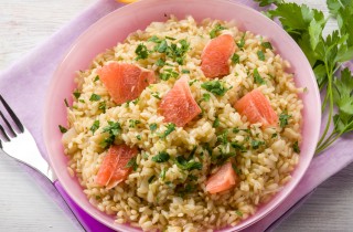 Risotto al pompelmo vegano