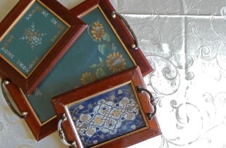 Bomboniere matrimonio, il vassoio fai da te con la stoffa o il punto a croce