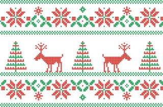 Greche natalizie a punto croce: 5 schemi gratis che vorrai fare subito