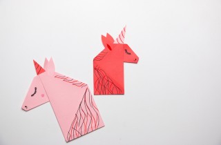 Segnalibri per bambini fai da te a tema unicorno