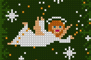 Angeli a punto croce: 7 schemi gratis per i ricami delicati