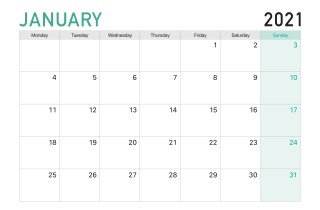 Calendario 2021 da stampare mese per mese: i modelli gratis