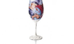 bicchieri decorati natale, bicchieri natale fai da te, bicchieri natale decoupage, decoupage su vetro