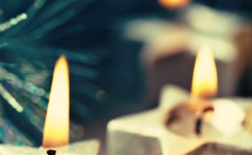 Candele faidate Natale decorazioni